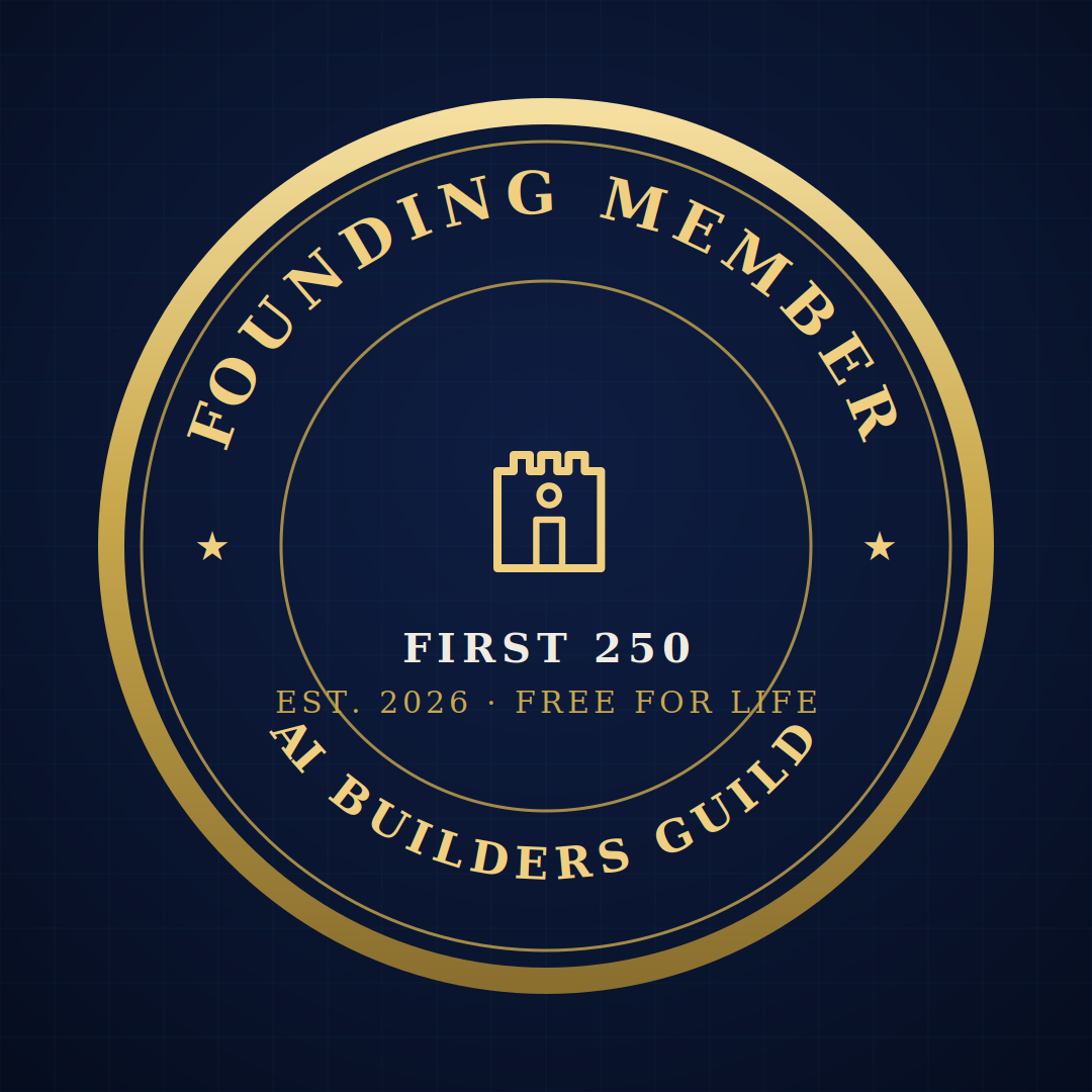 Founding Member seal of the AI Builders Guild.